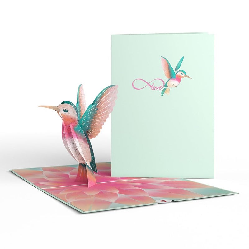 Lovepop Everyday Pop-Up Card for Her, Him, Girls, Boys - 3D Love Greeting Cards - Lovely Hummingbird - 5" x 7" - Blank Note Card & Envelope Included - Image 1